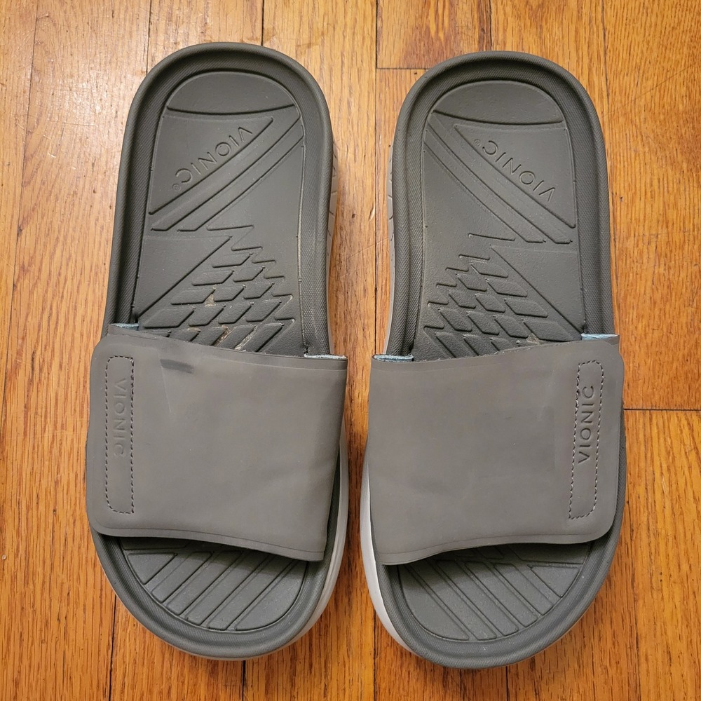 Vionic Rejuvenate Gray Platform Slide Sandals 7 O… - image 3
